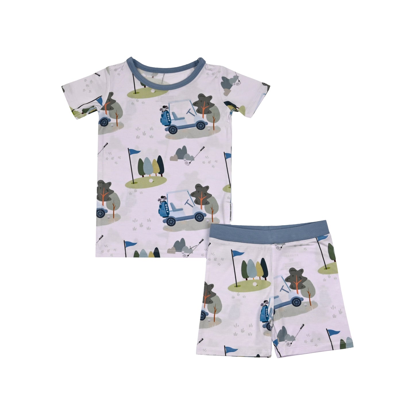 Caddy Club - Blue - Short Sleeve + Shorts Pajama Set
