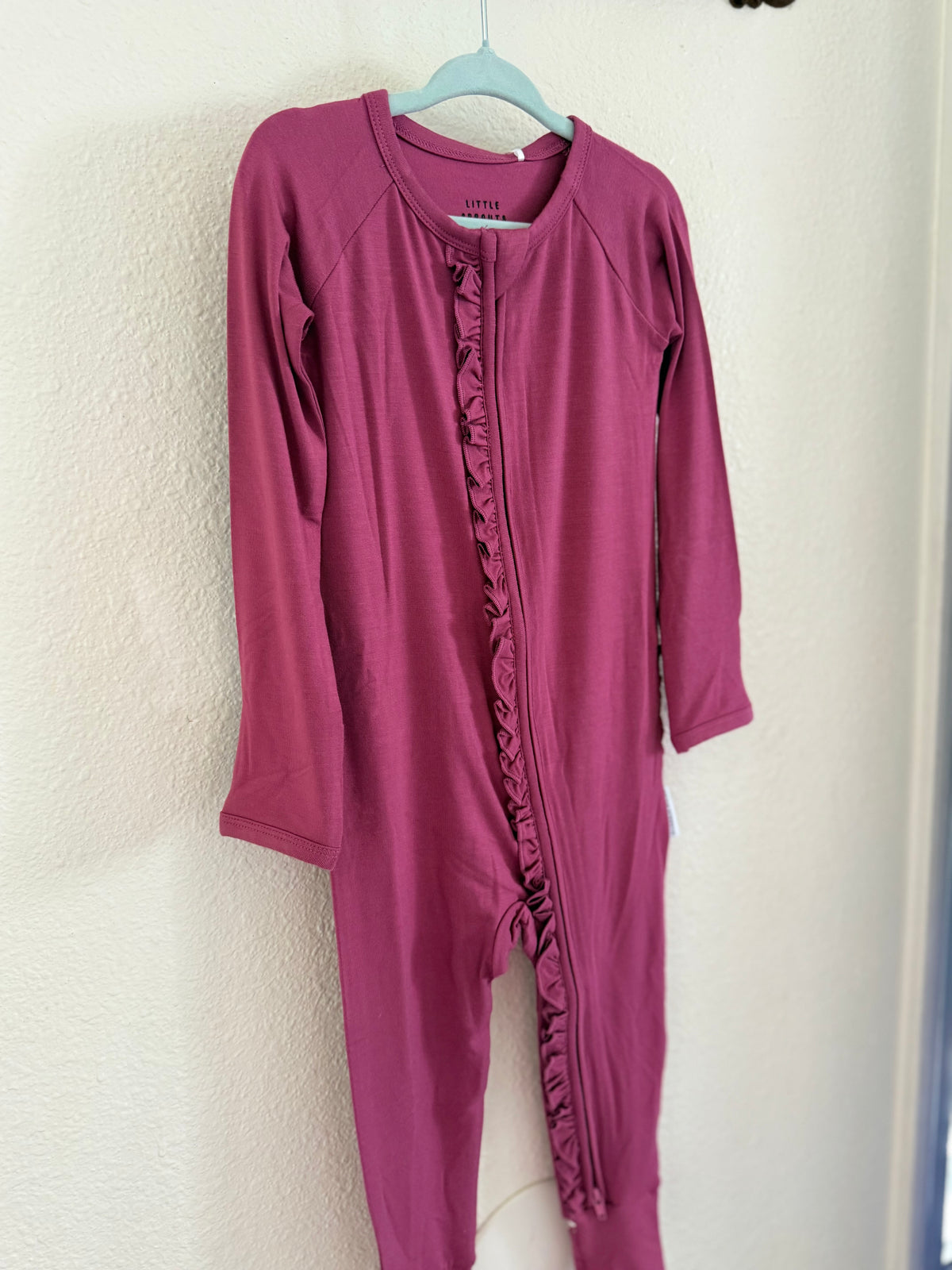 Mulberry Mist - Ruffled Convertible Zipper Romper