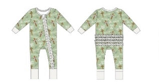 PREORDER - Made New - Ruffled Convertible Zipper Romper