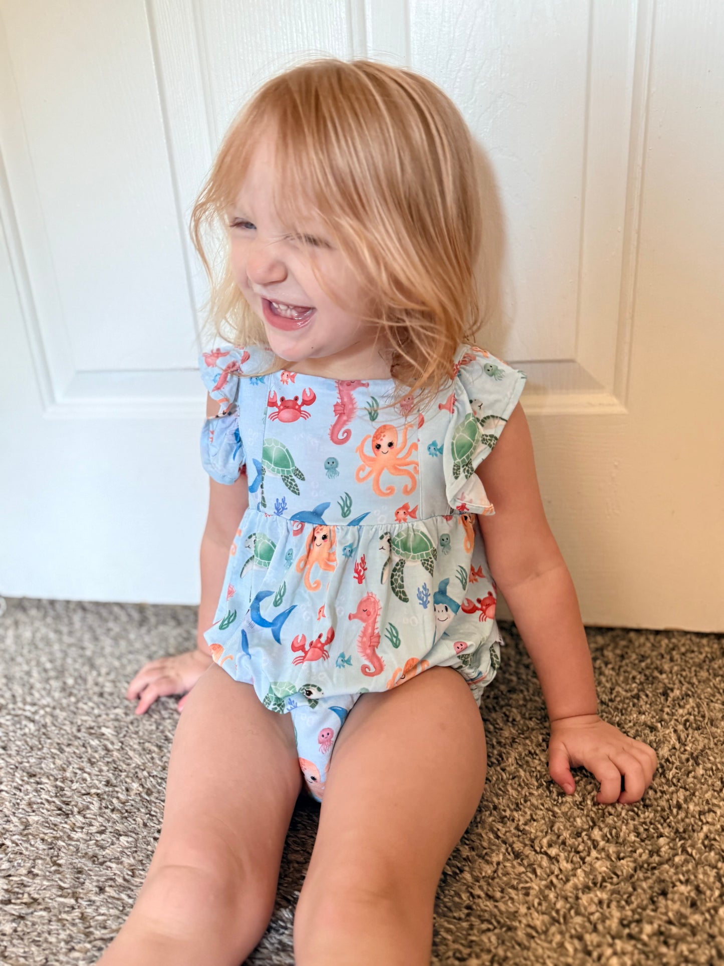 Seaside Stories - Ruffled Baby Romper