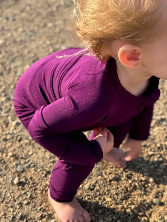 Perfectly Plum - Convertible Zipper Romper