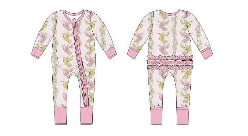 PREORDER - Wendy's Promise - Ruffled Convertible Zipper Romper