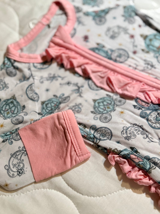 Sugarplum Coach - Ruffled Convertible Zipper Romper