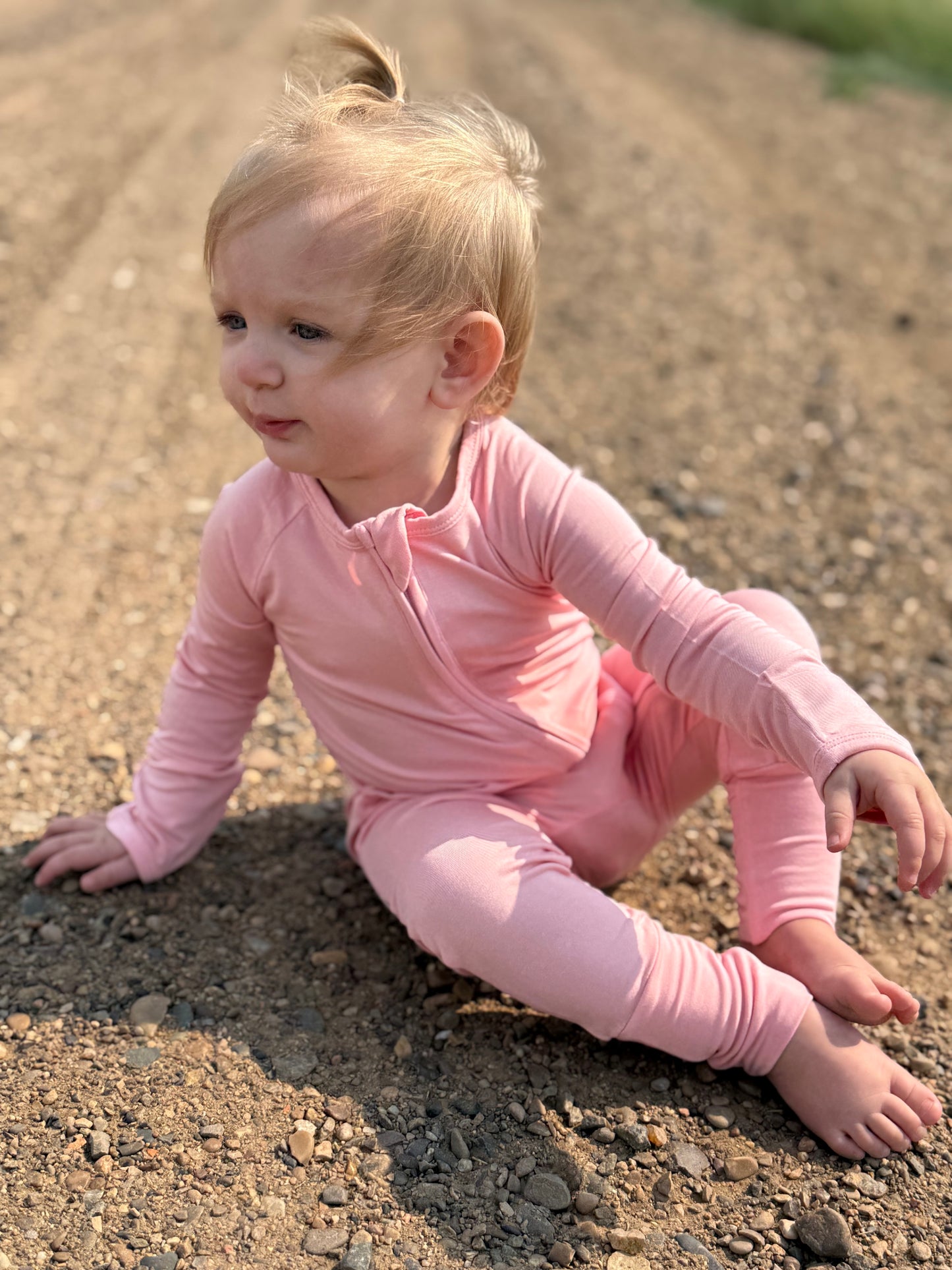 Petal Pink - Convertible Zipper Romper