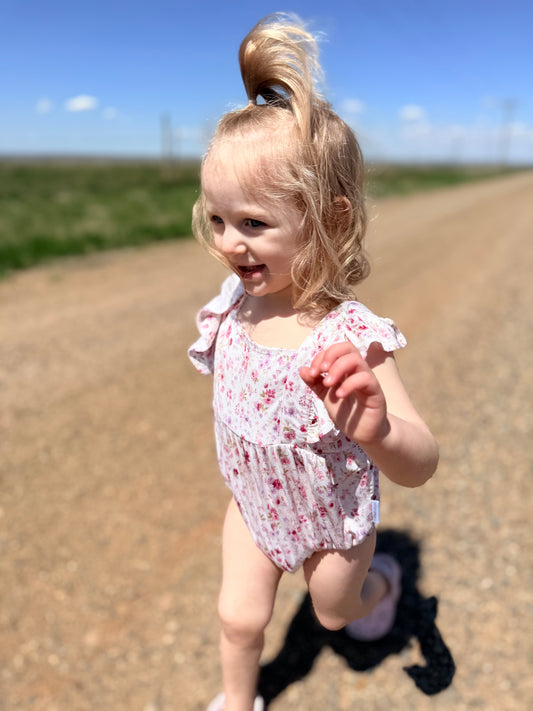 Ivory Garden - Ruffled Baby Romper