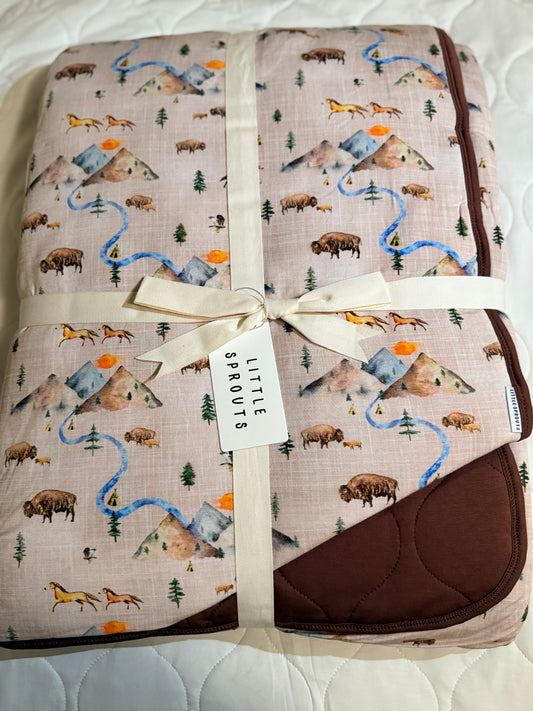 Prairie Run - Adult Quilted Blanket