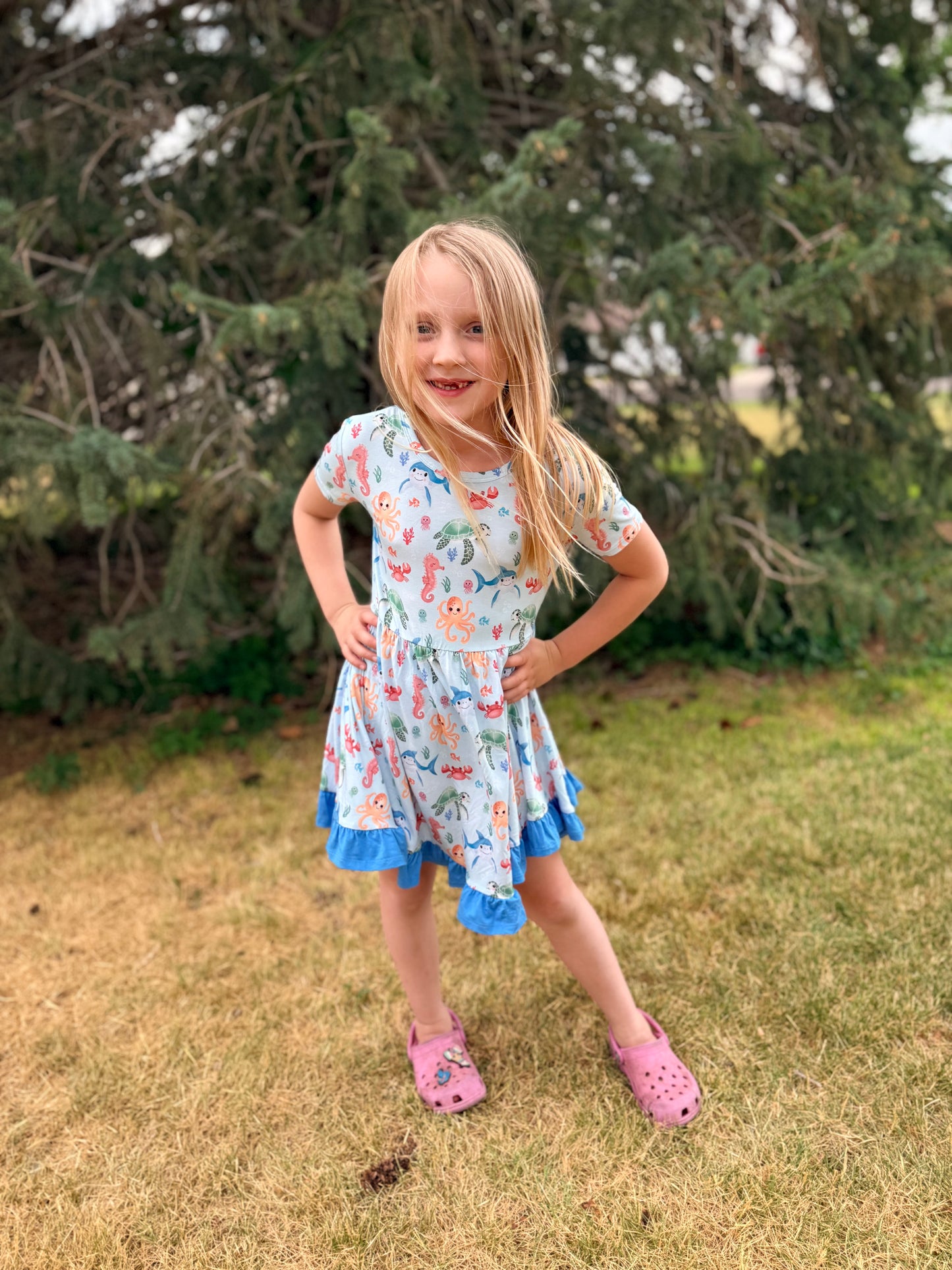 Seaside Stories - Twirl Dress + Shorts Set