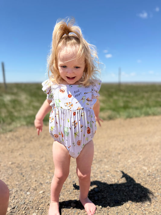 Little Explorers - Ruffled Baby Romper