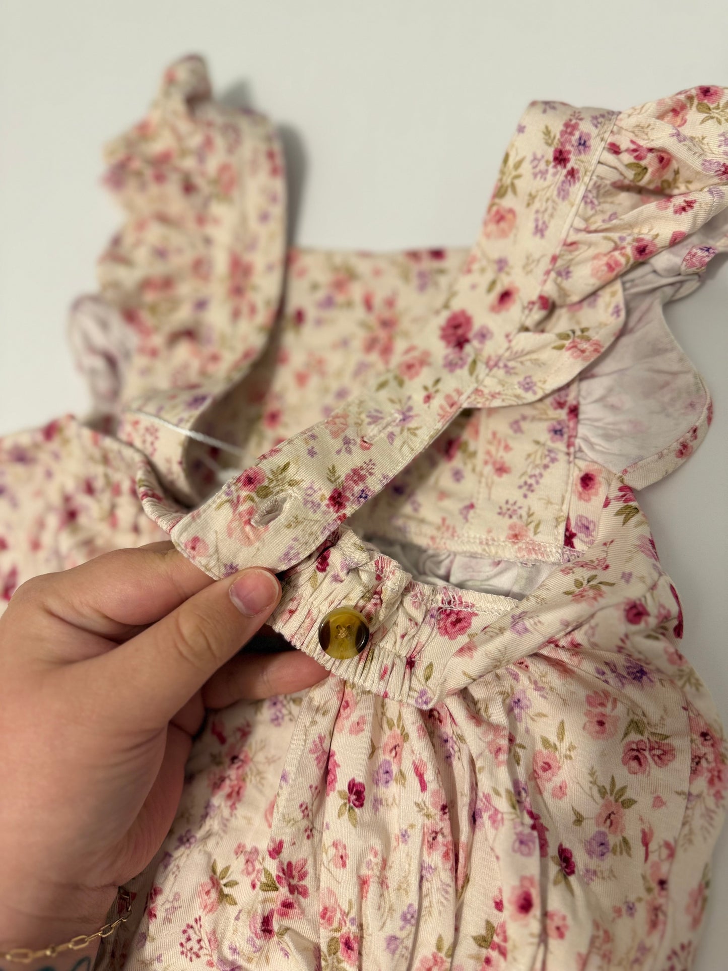 Ivory Garden - Ruffled Baby Romper