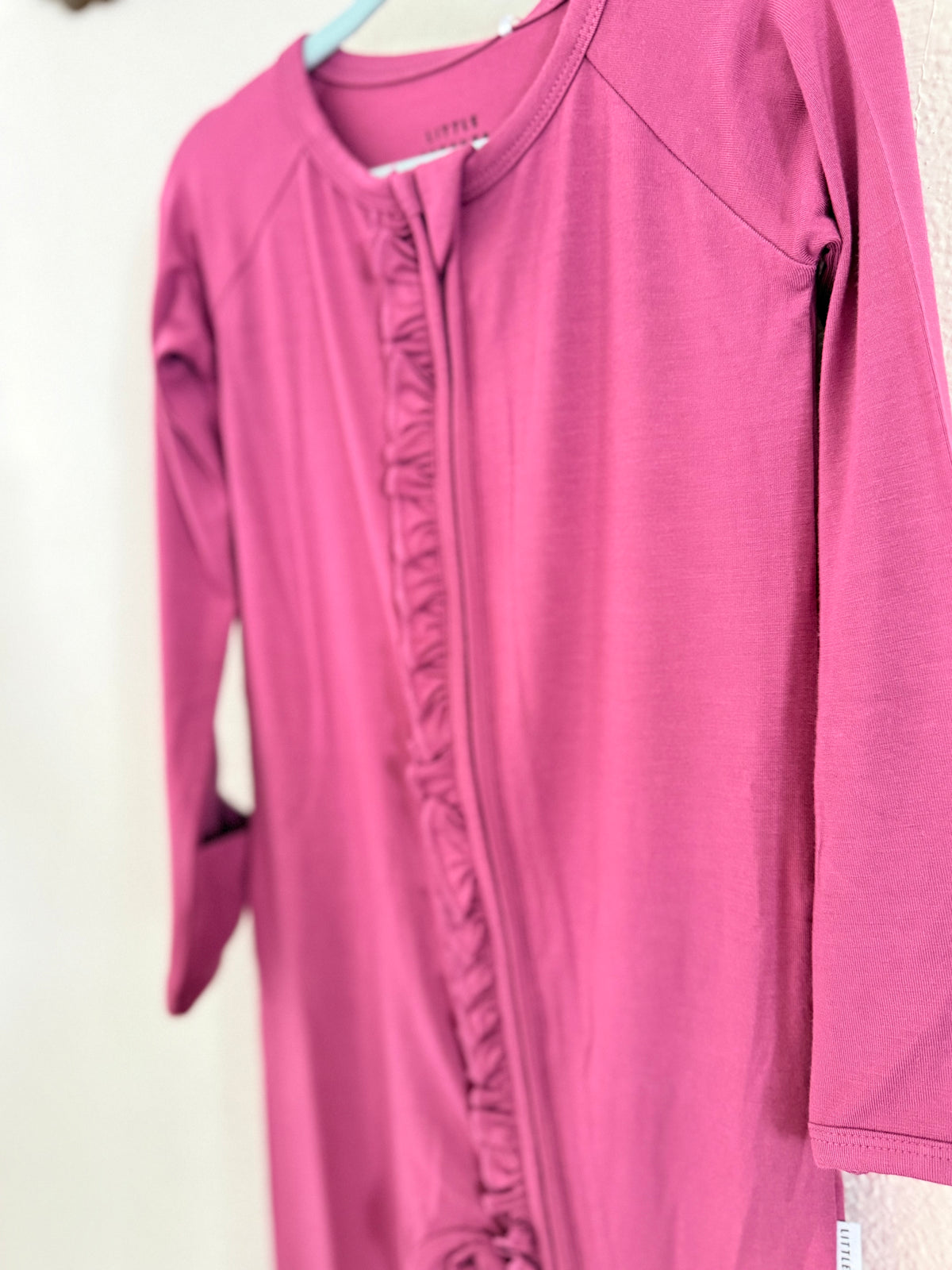 Mulberry Mist - Ruffled Convertible Zipper Romper