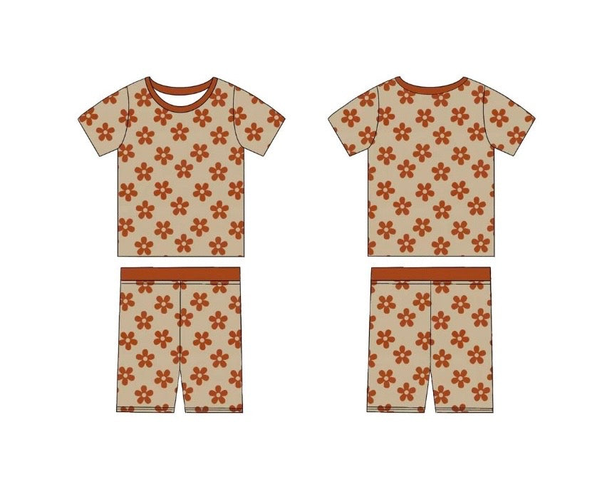 PREORDER - Harvest Bloom - Short Sleeve + Shorts Pajama Set