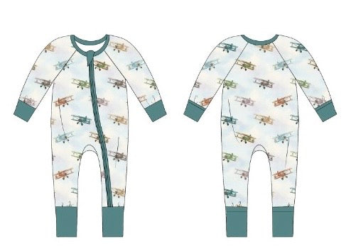 PREORDER - Cloud Chasers - Convertible Zipper Romper