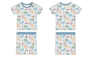PREORDER - Seaside Stories - Short Sleeve + Shorts Pajama Set
