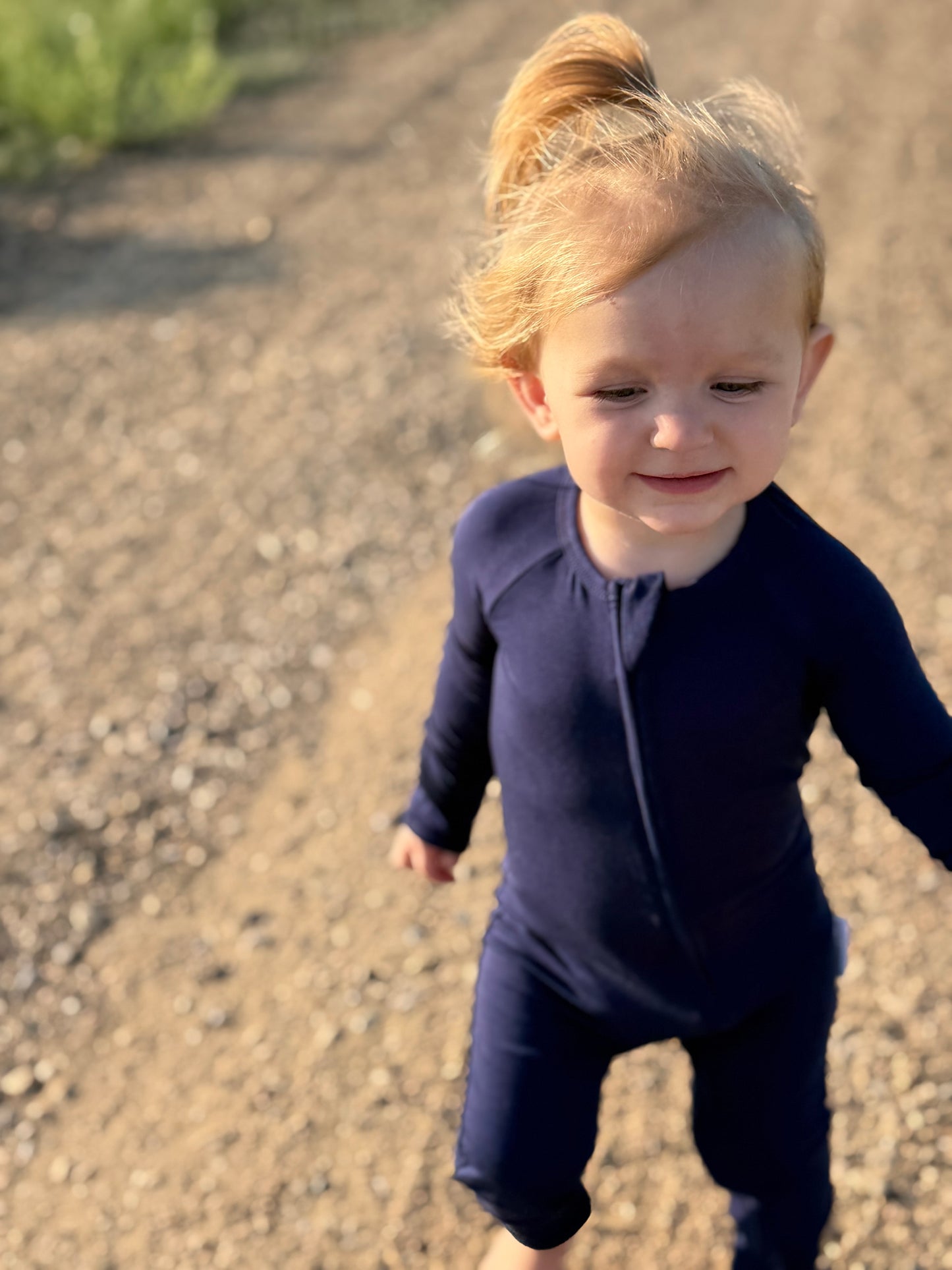 Twilight Blue - Convertible Zipper Romper