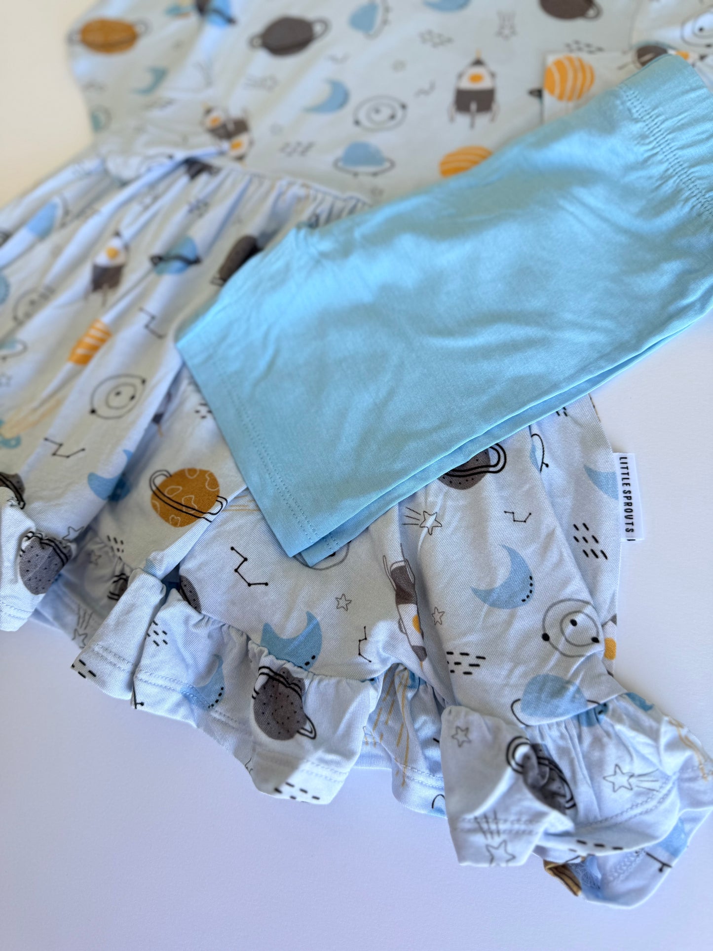 Space Sprouts - Twirl Dress + Shorts Set