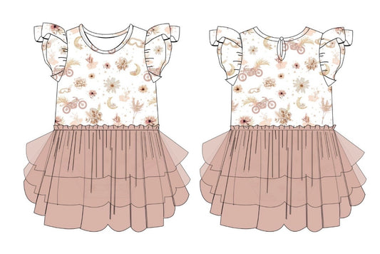 PREORDER - Whimsy Wheels - Tutu Bodysuit Dress