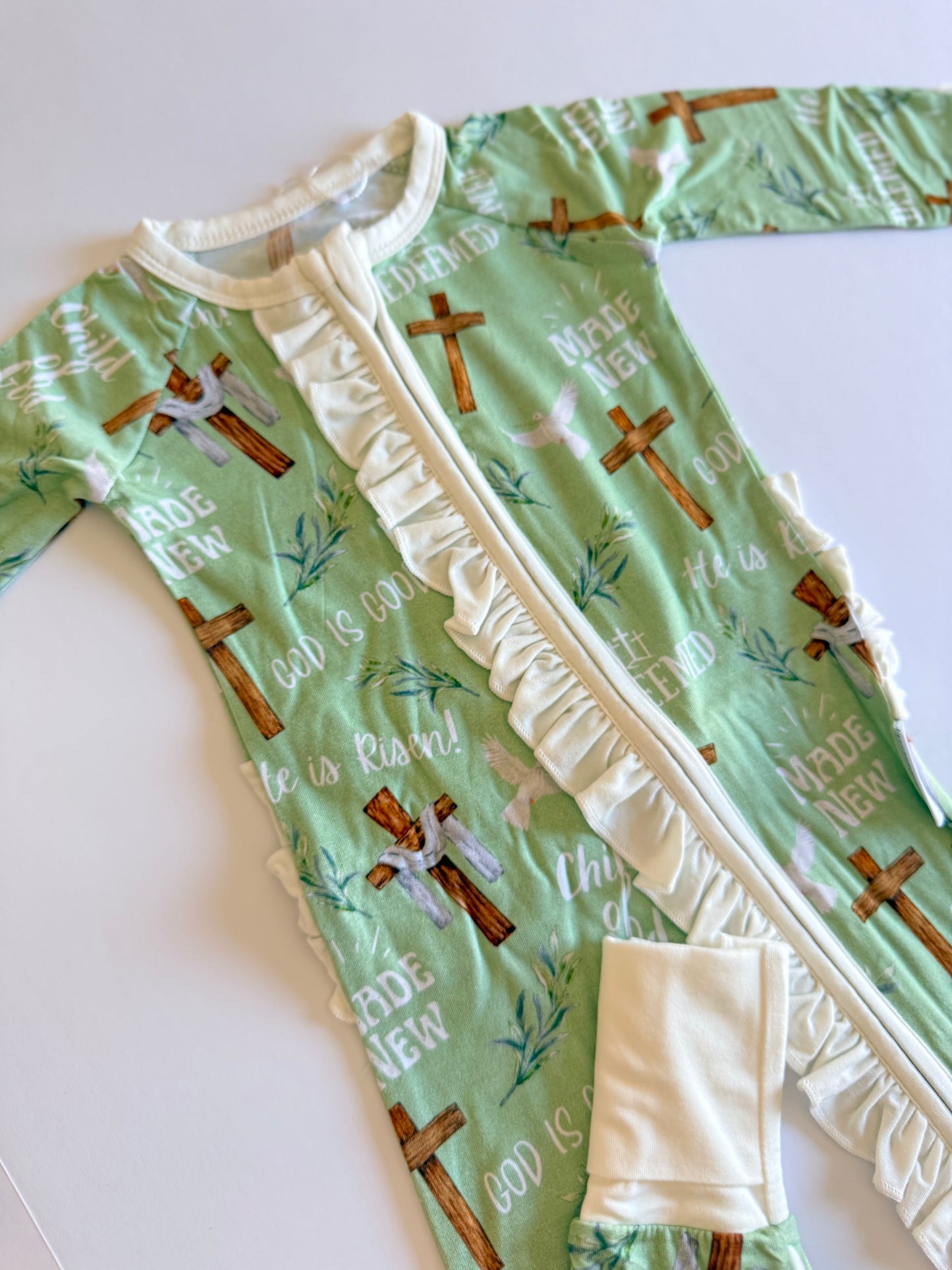Made New - Ruffled Convertible Zipper Romper