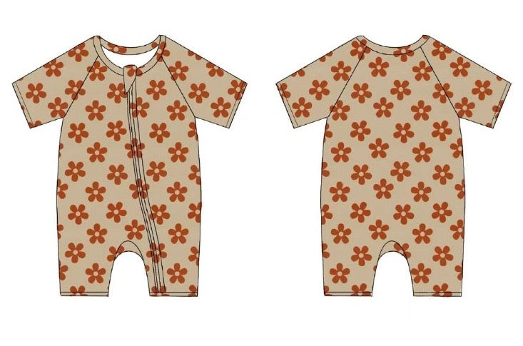 PREORDER - Harvest Bloom - Shortie Zipper Romper