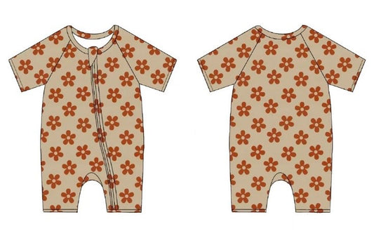 PREORDER - Harvest Bloom - Shortie Zipper Romper