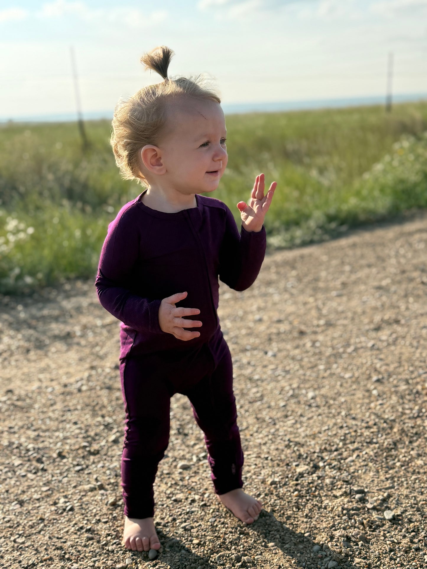 Perfectly Plum - Convertible Zipper Romper