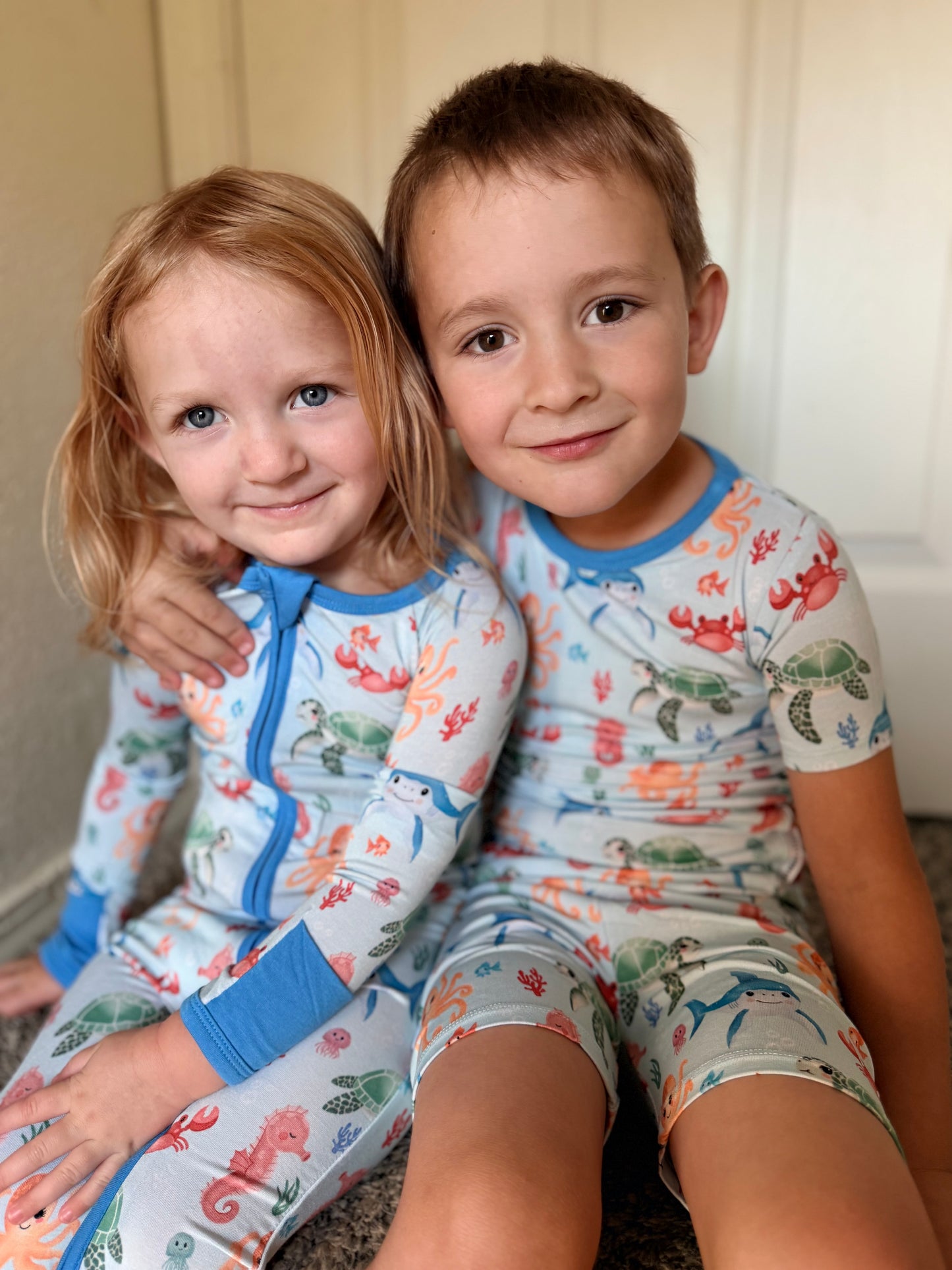 Seaside Stories - Short Sleeve + Shorts Pajama Set