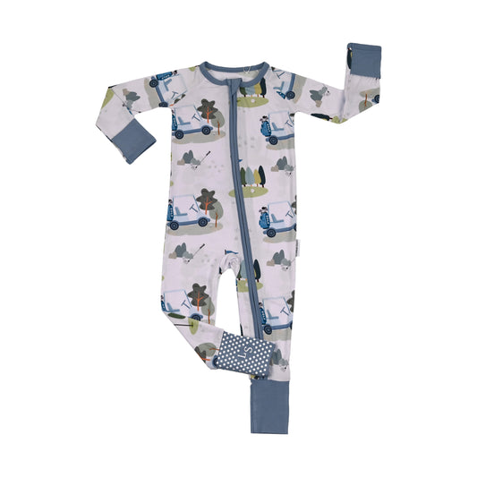 Caddy Club - Blue - Convertible Zipper Romper