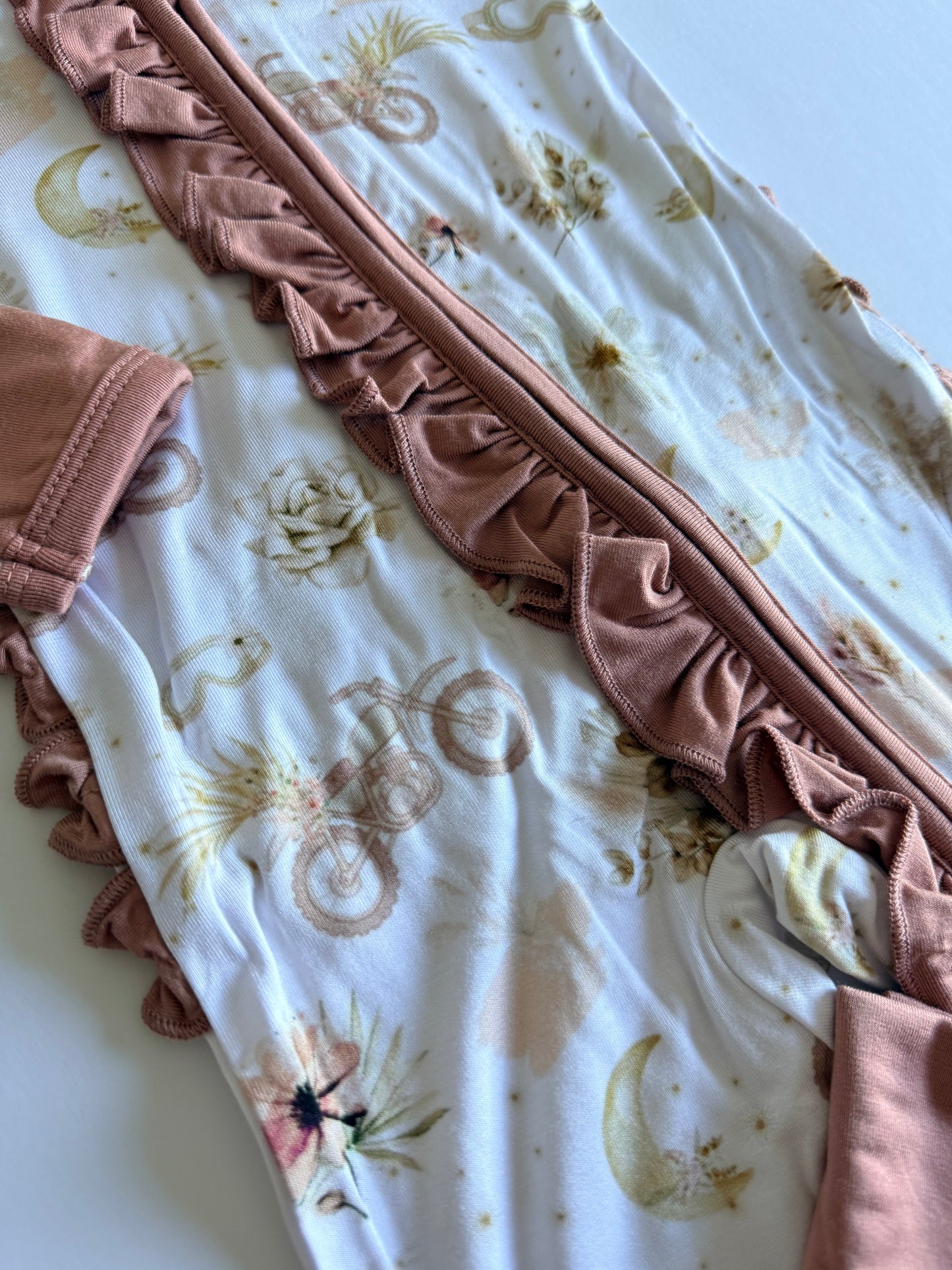 Whimsy Wheels - Ruffled Convertible Zipper Romper