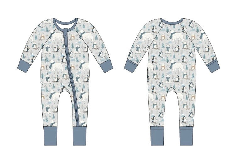 PREORDER - Frosted Friends - Convertible Zipper Romper