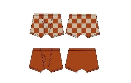 PREORDER - Harvest Check - Boys Underwear Set