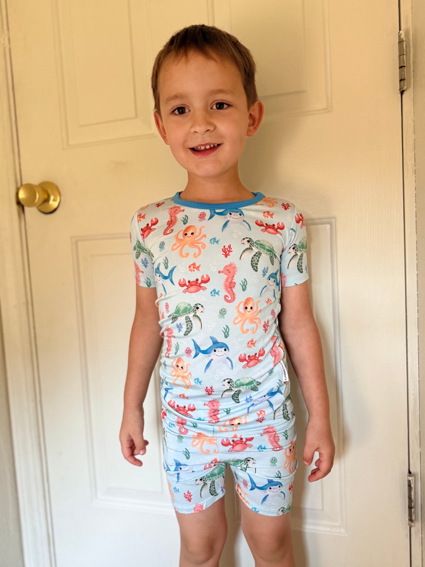 Seaside Stories - Short Sleeve + Shorts Pajama Set