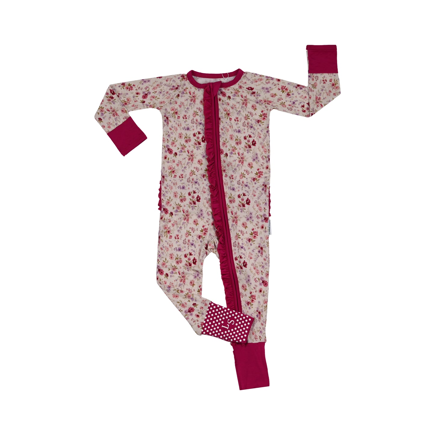 Ivory Garden - Ruffled Convertible Zipper Romper