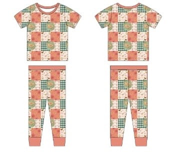 PREORDER - Clucky Cottage - Short Sleeve Pajama Set