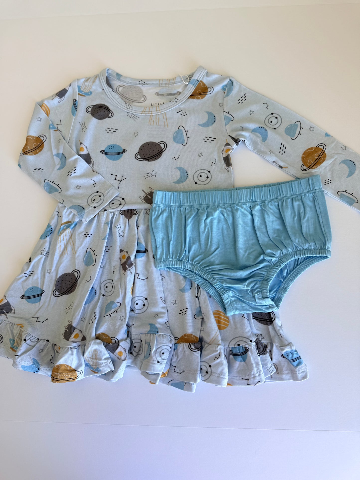 Space Sprouts - Twirl Dress + Bloomer Set