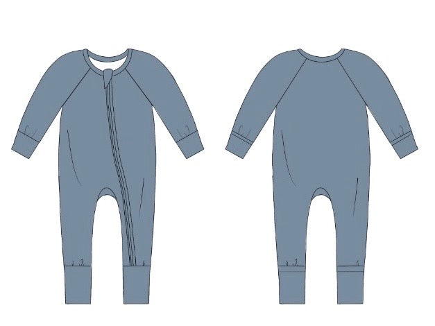 PREORDER - Harbor Mist - Convertible Zipper Romper