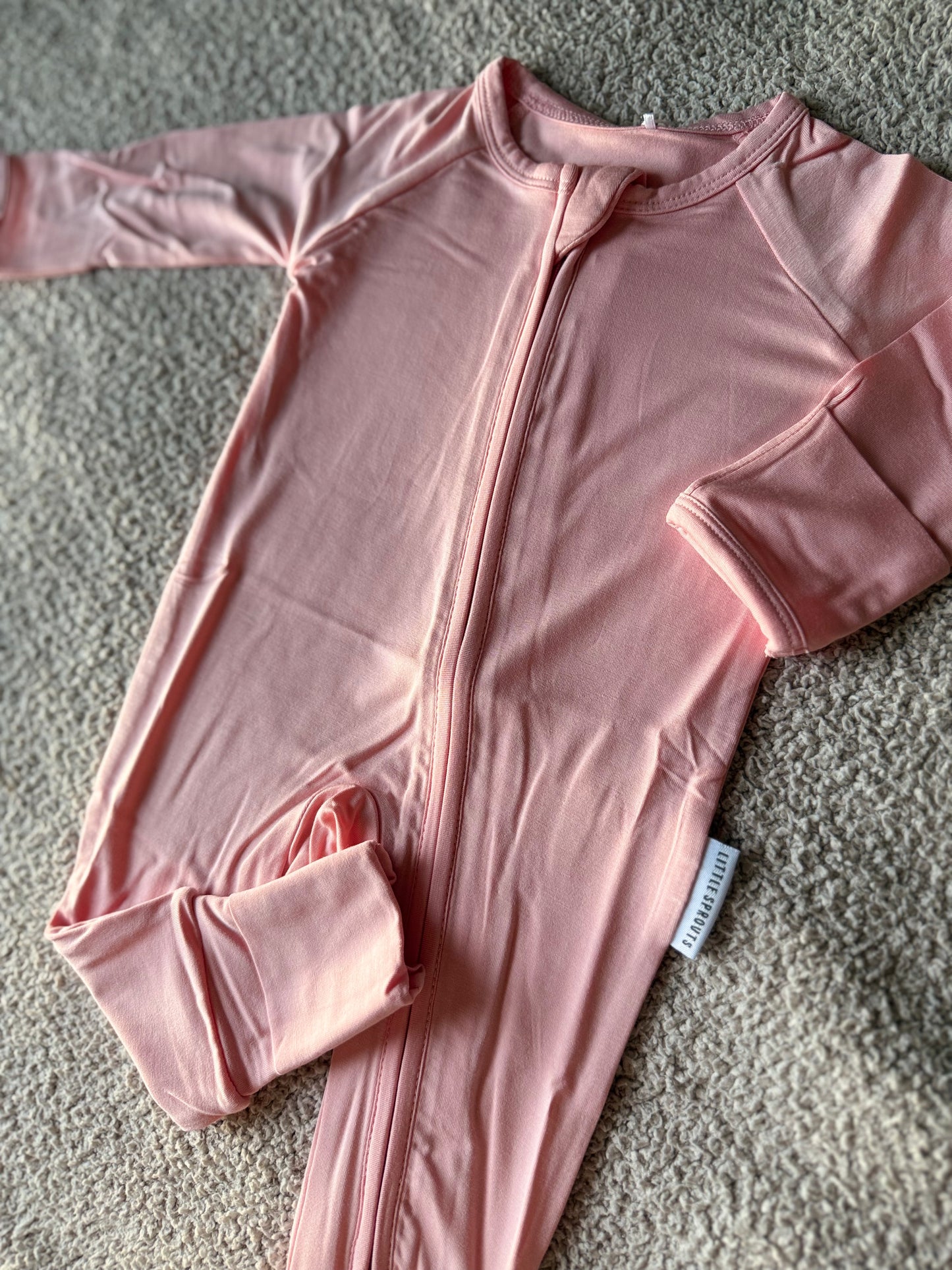 Petal Pink - Convertible Zipper Romper
